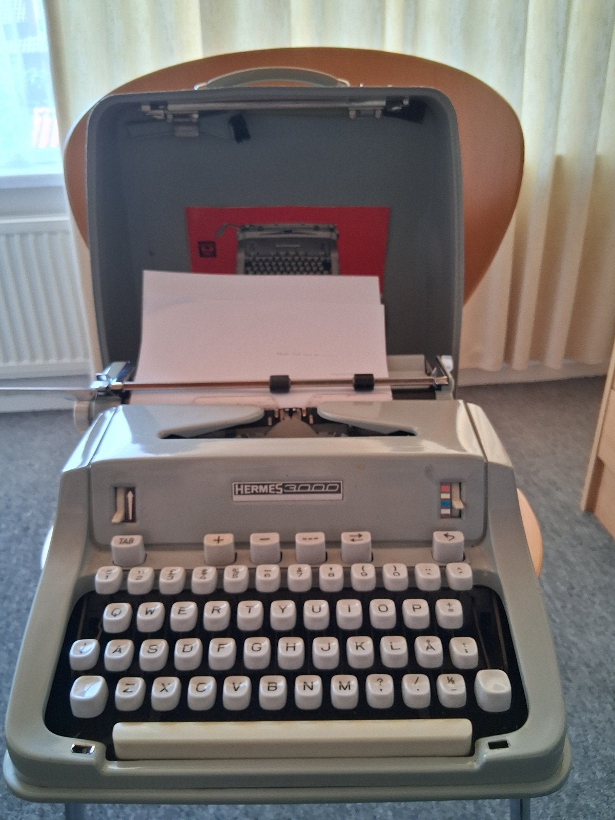 Hermes 3000 koffer schrijfmachine, Diversen, Typemachines, Ophalen, Gebruikt