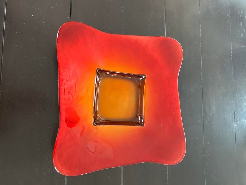 Decoratie fruit glas schaal, Ophalen, Zo goed als nieuw, Rond, Glas