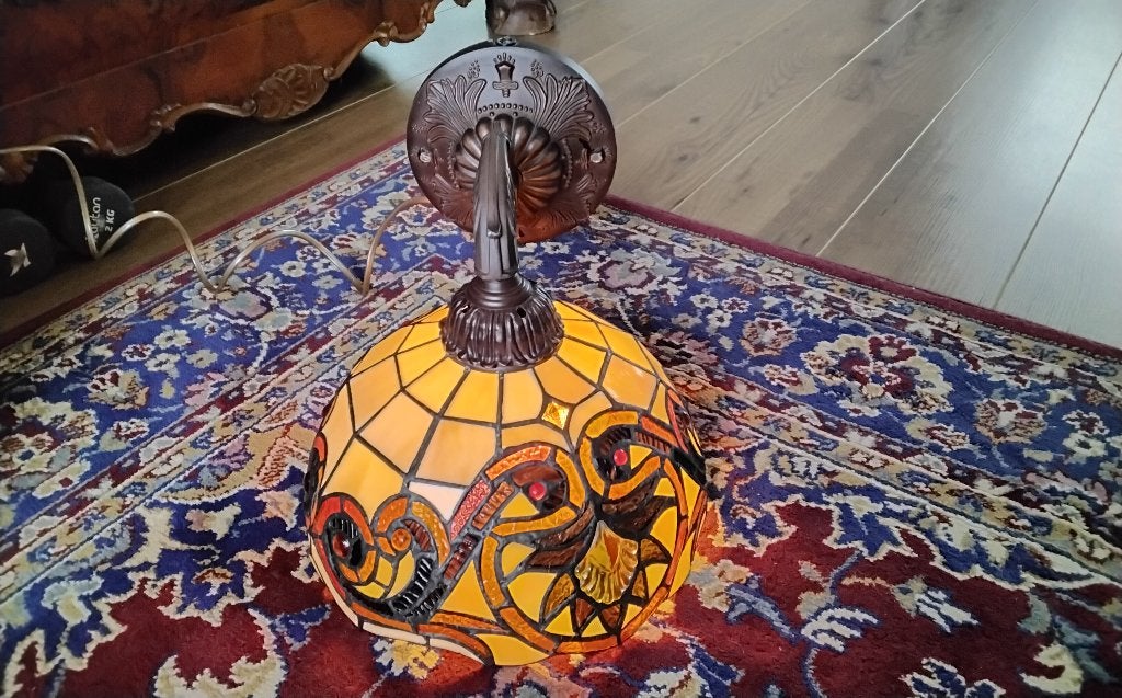 Tiffany wandlamp, Met schakelaar, Wandlamp, E27 (groot), Ophalen of Verzenden