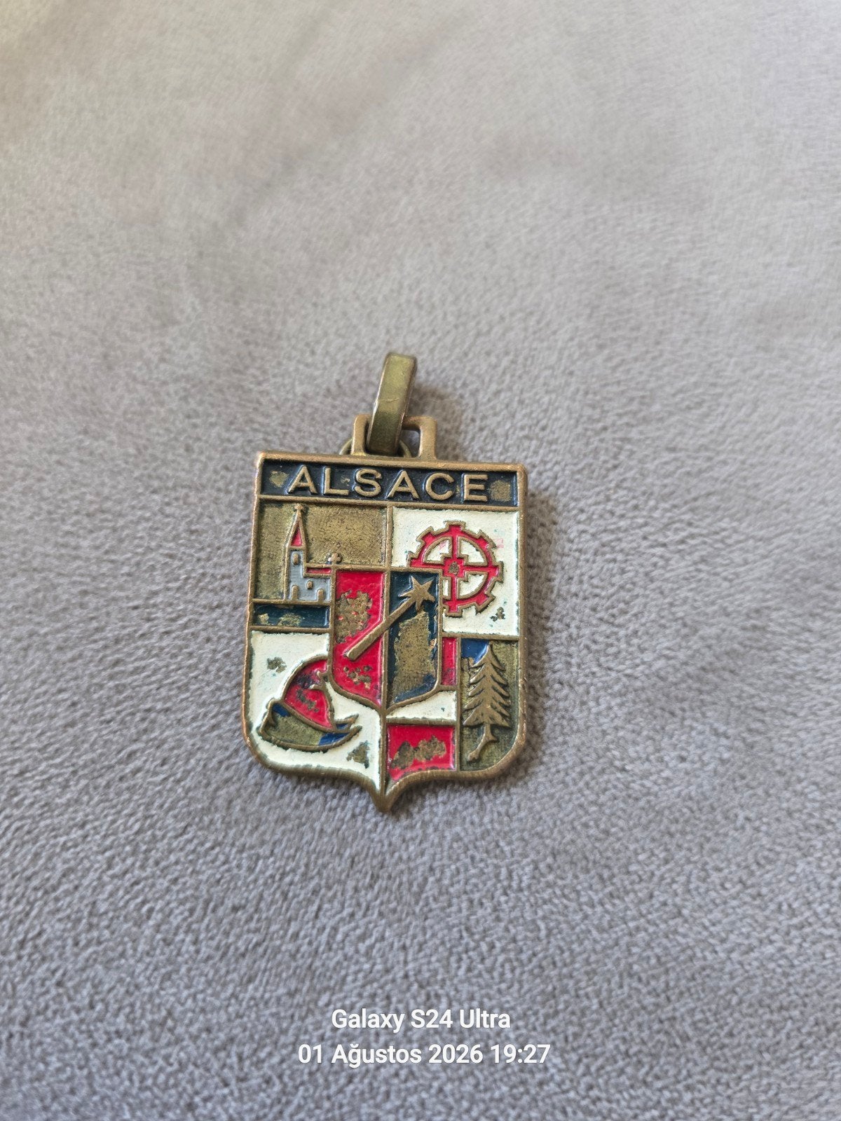 Vintage Elzas sleutelhanger / medaille, Ophalen of Verzenden