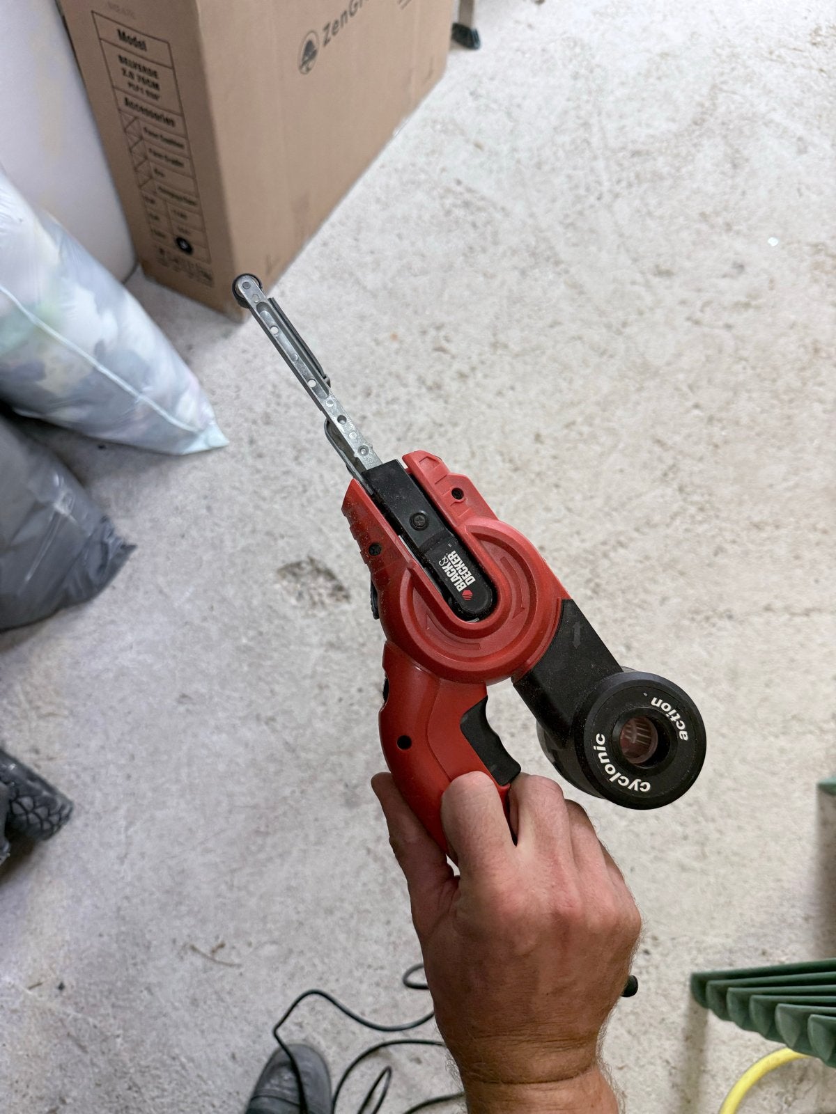 Black & Decker Powerfile Bandschuurmachine 350W, Ophalen of Verzenden, Gebruikt, Minder dan 600 watt, Bandschuurmachine