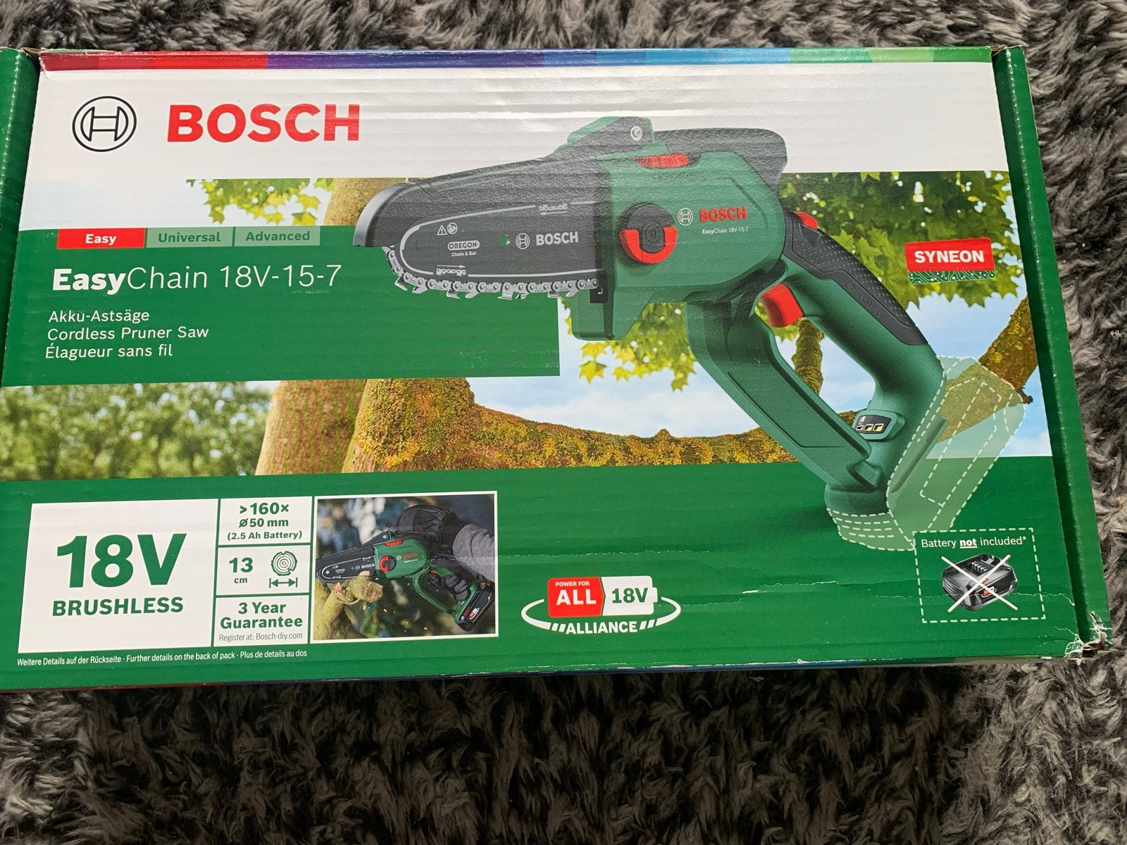 Bosch EasyChain 18V-15-7 Accu Kettingzaag - Nieuw in doos, Doe-het-zelf en Verbouw, Gereedschap | Zaagmachines, Kettingzaag, Nieuw