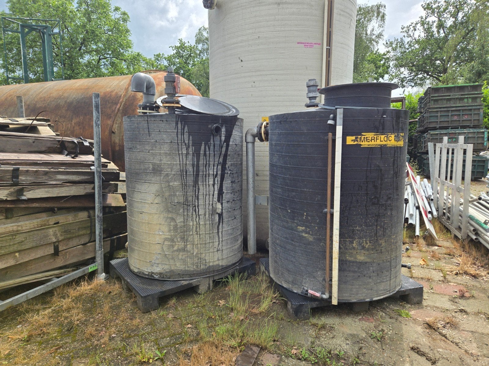 PE regenvaten, 150 liter of meer, Ophalen, Gebruikt, Kunststof