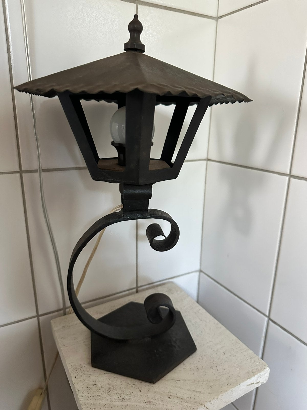 Pagode lamp zie omschrijving, Gebruikt, Wandlamp, Ophalen of Verzenden, Netvoeding