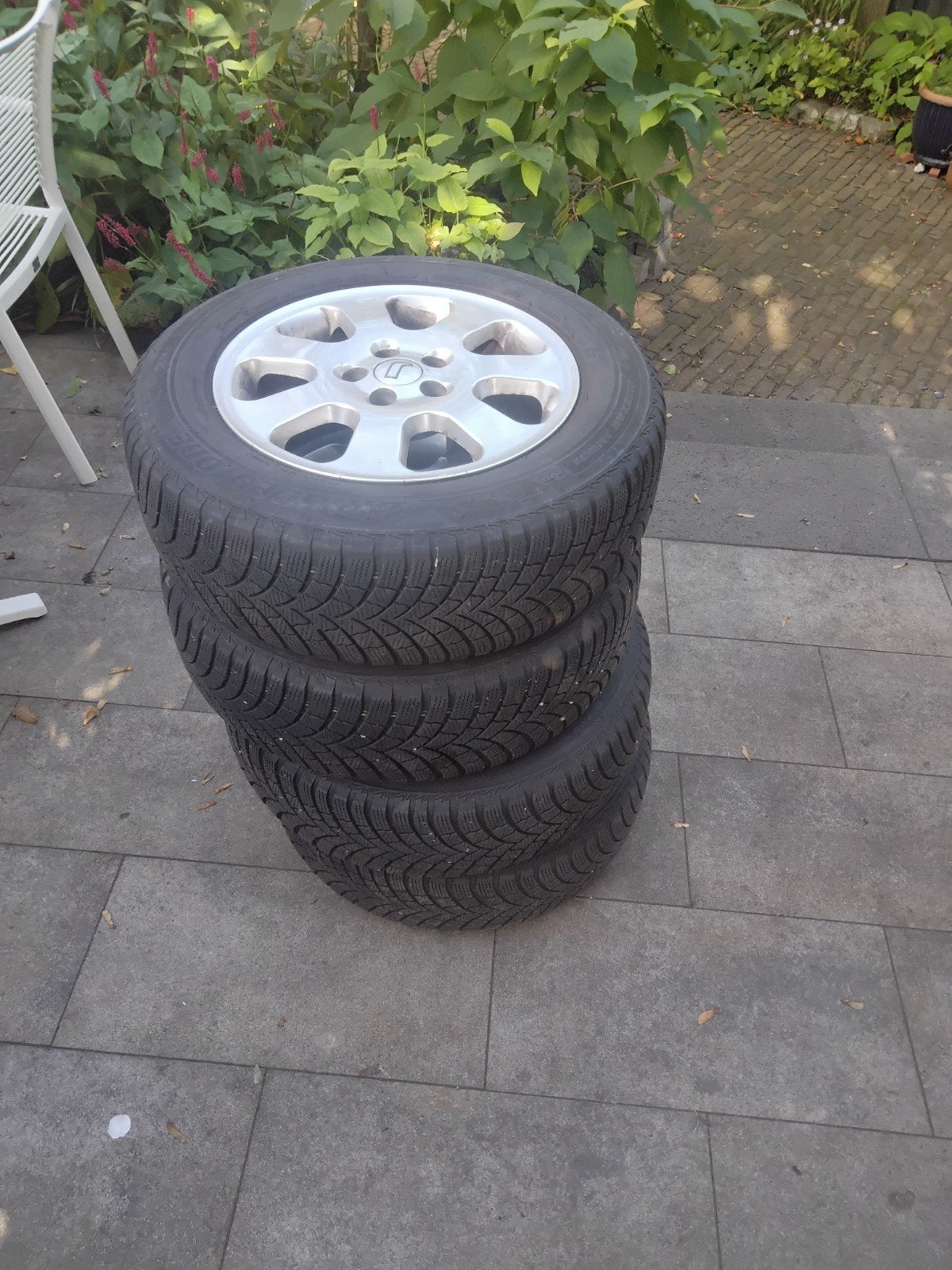 winterbanden met velgen, Ophalen of Verzenden, Gebruikt