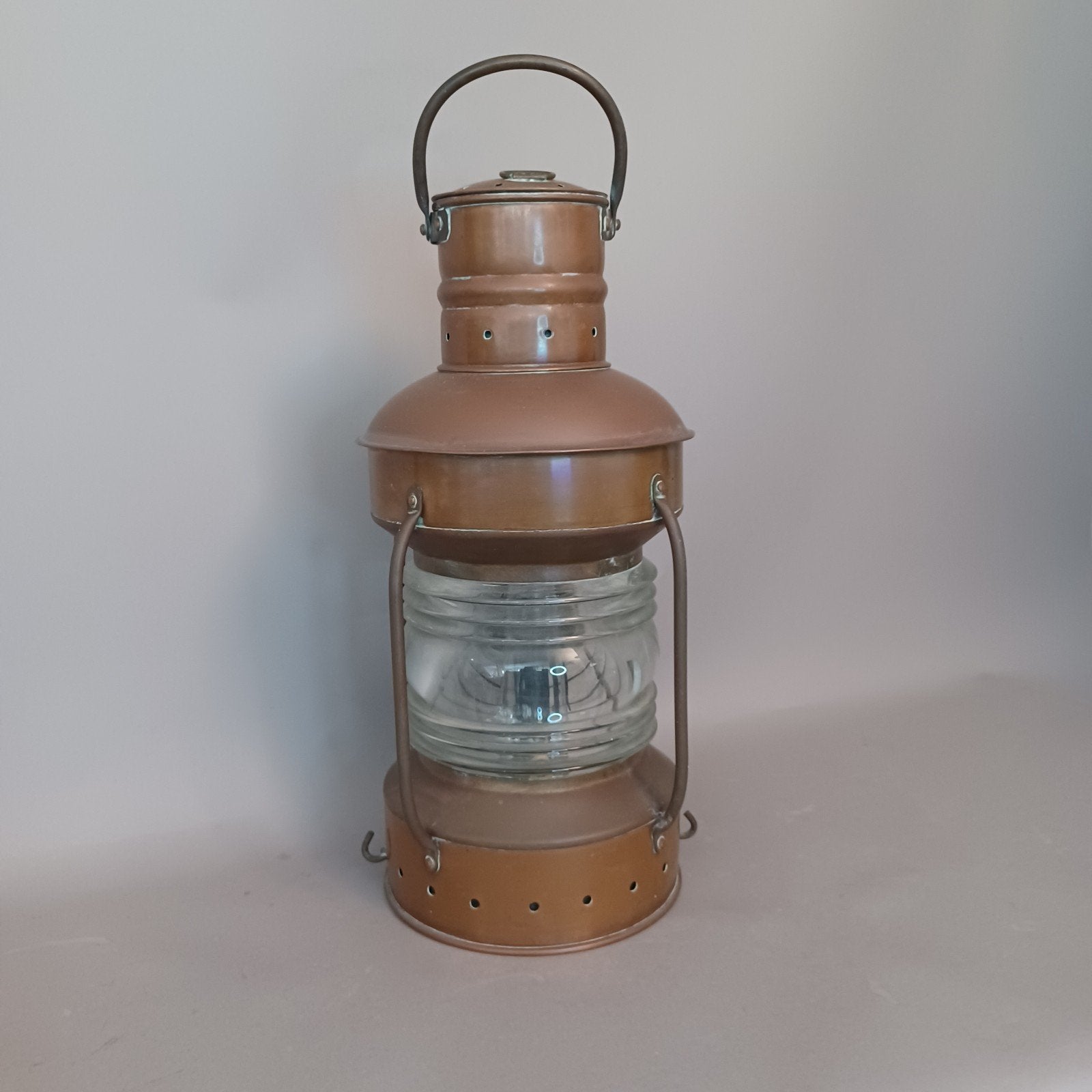 antieke koperen scheepslamp, Verzamelen, Gebruiksvoorwerp, Info@scheepslamp.nl, Zeilboot, Lamp
