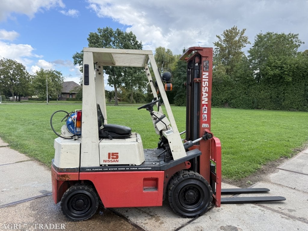 Nissan 1500KG LPG heftruck + grote onderhoudsbeurt, LPG, Info@vanbeurdenheftrucks.nl, Heftruck, Ophalen of Verzenden