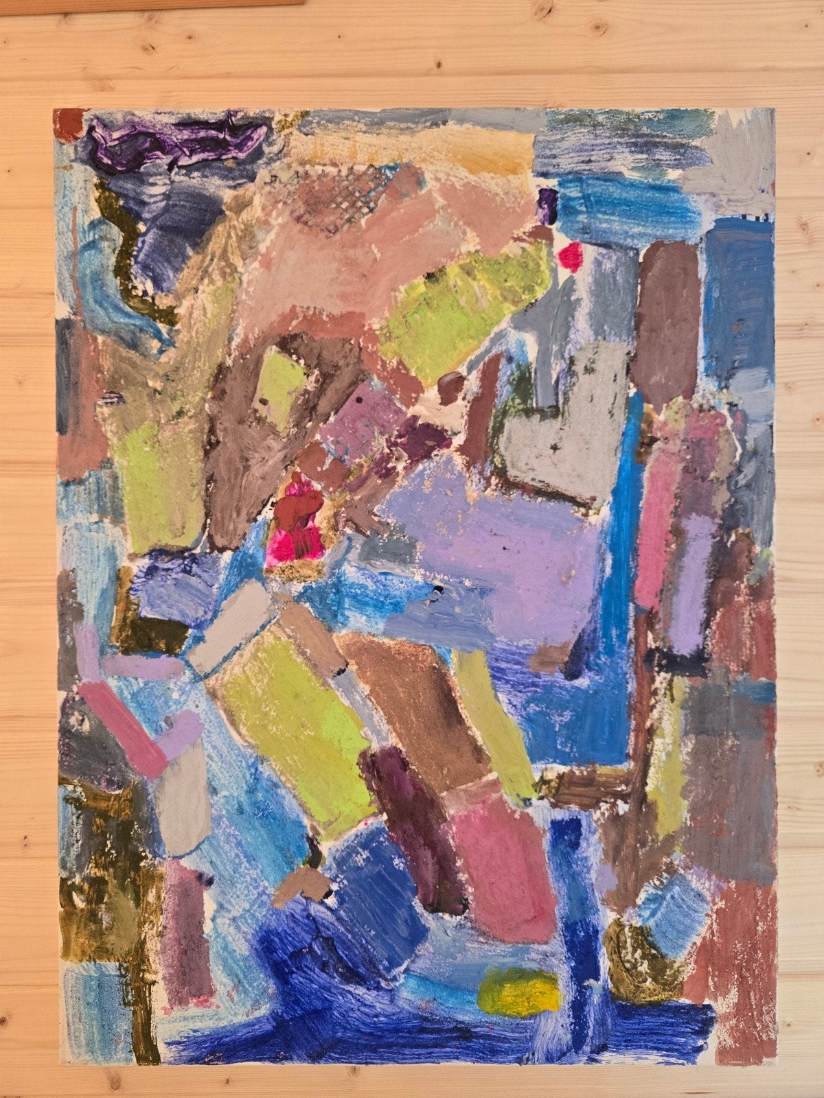 P.C. Kuiper Groot Abstract Schilderij 60 x 80 cm, Ophalen of Verzenden