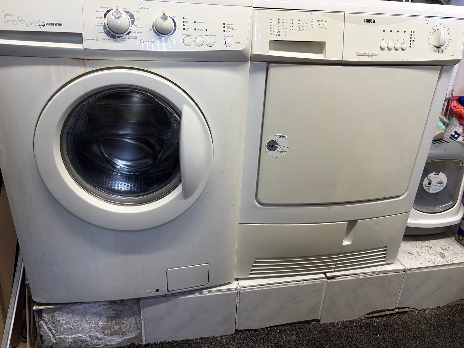 Zanussi Wasmachine en Droger Set - Gebruikt, Ophalen, 1200 tot 1600 toeren, Gebruikt, 4 tot 6 kg