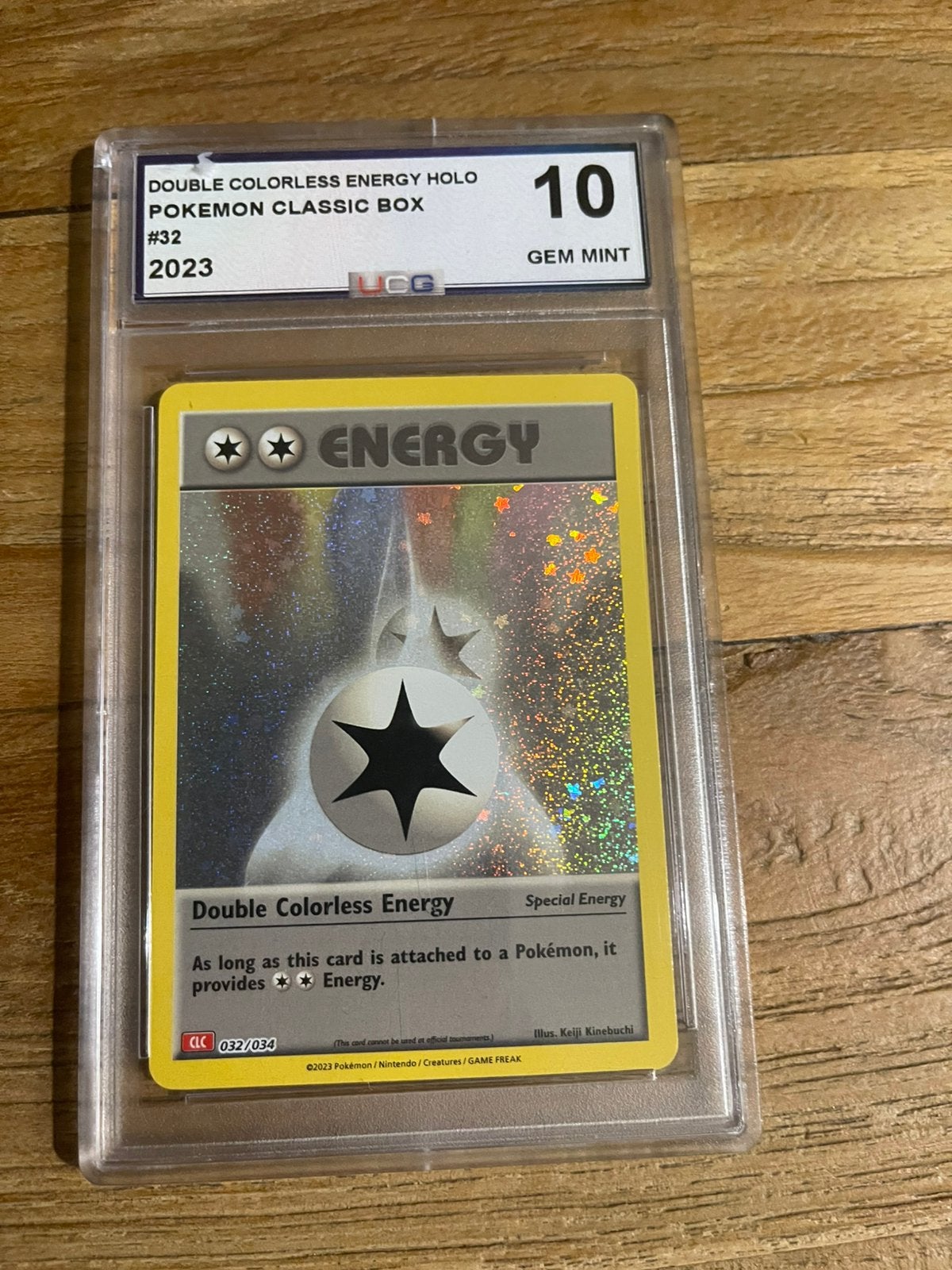 Pokemon Double Energy Holo Refractor Grade 10, Ophalen of Verzenden, Zo goed als nieuw