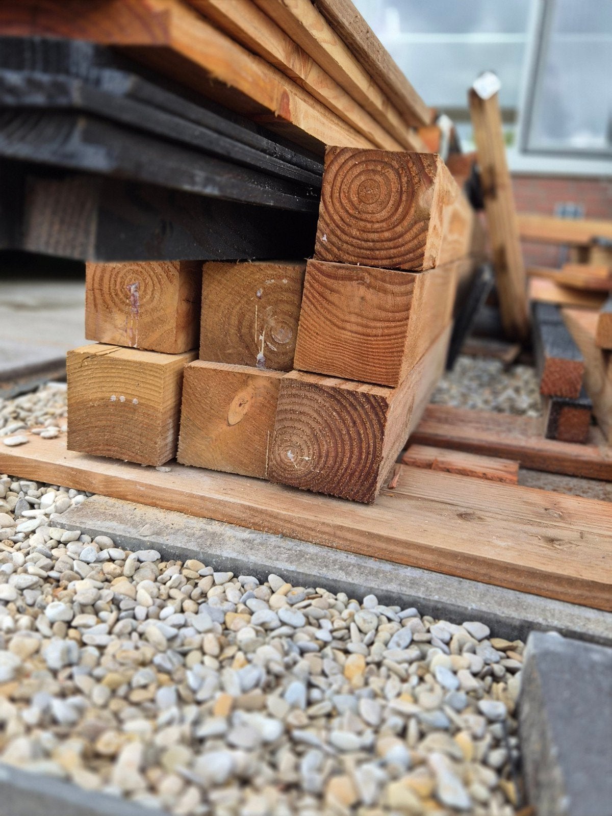 9 nieuwe Douglas palen 10x10 en 3 meter lang., Tuin en Terras, Ophalen, Nieuw, 250 cm of meer, Palen