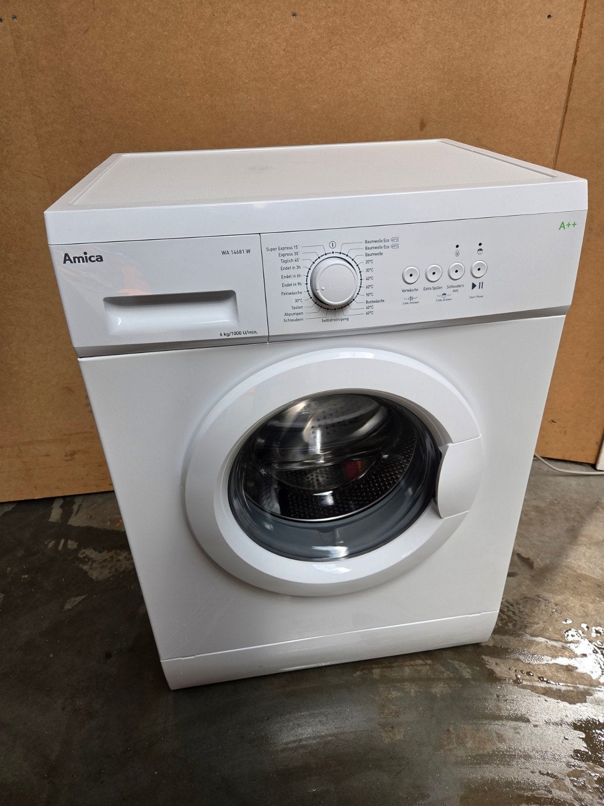 Amica wasmachine 6 kg. A++, Ophalen, Minder dan 85 cm, Amika, Zo goed als nieuw