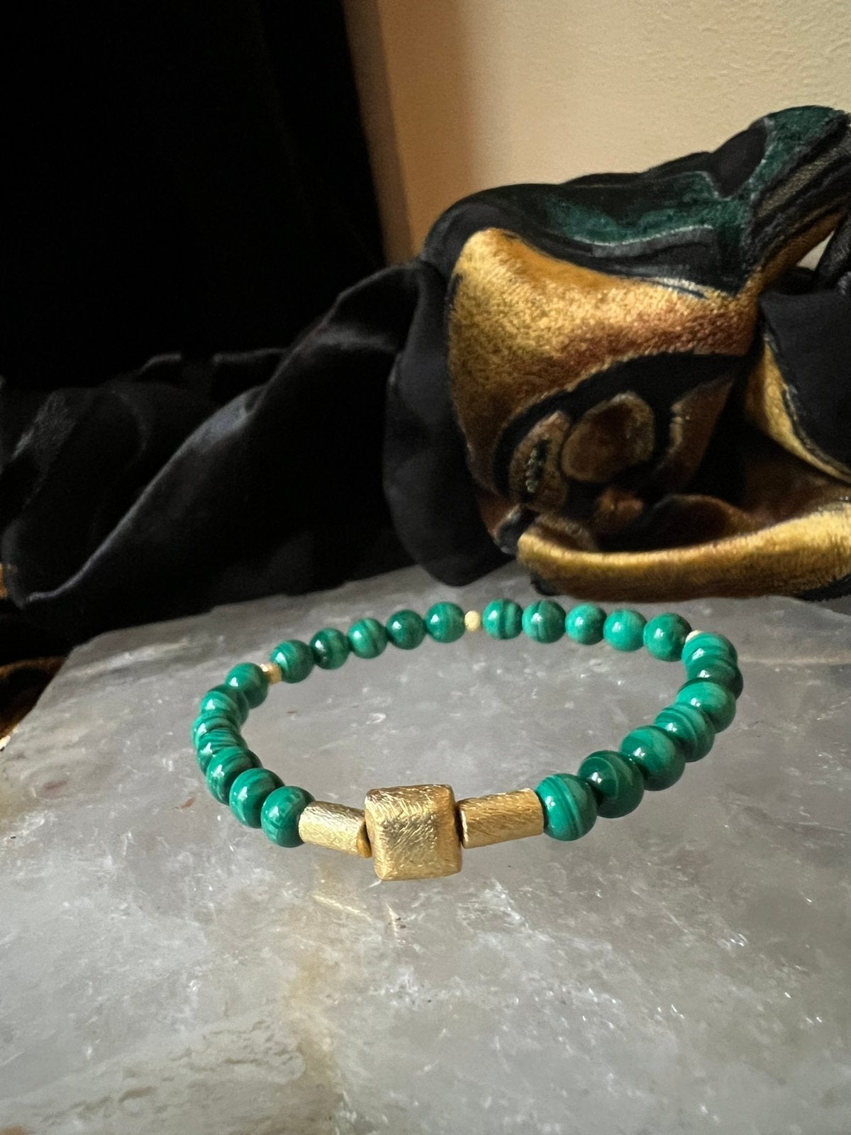 Malachiet zilver beschermt geluk aura straling healing magie, Met bedels of kralen, Nieuw, Ophalen of Verzenden, Groen