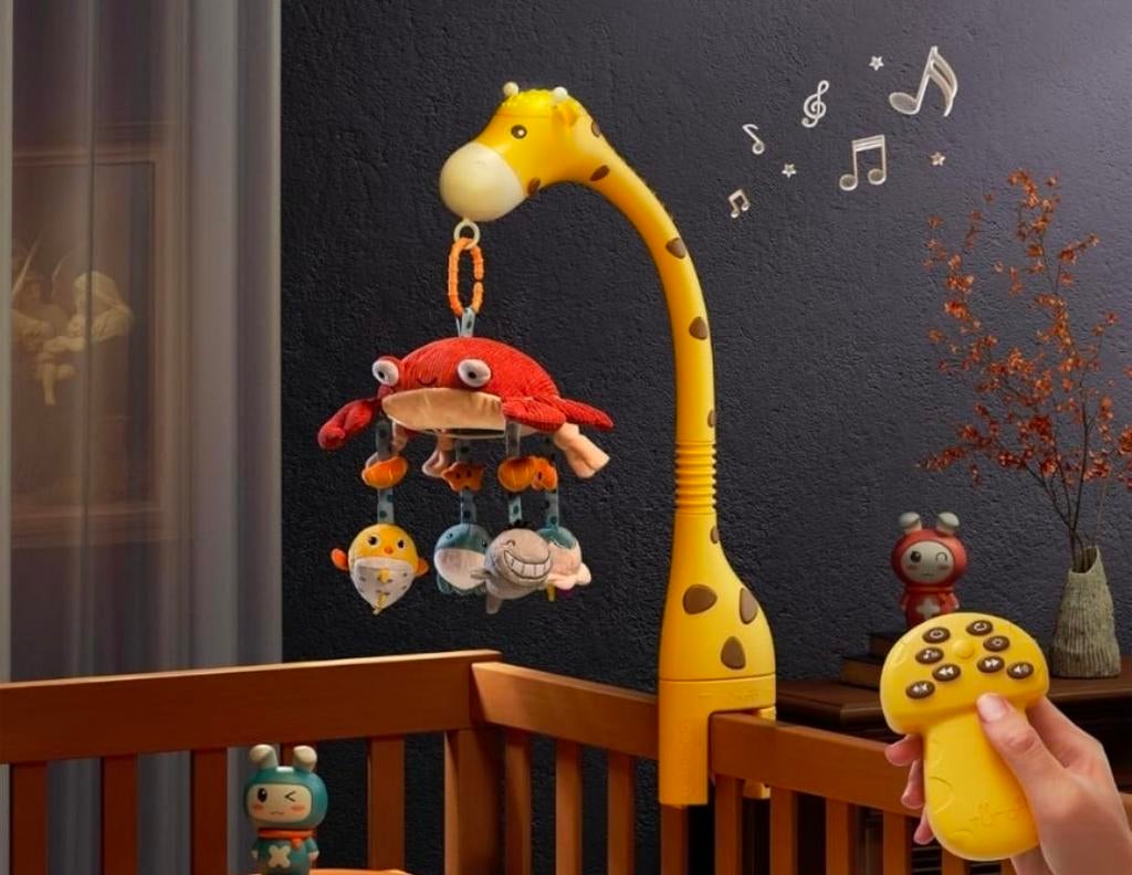 Tumama Kids Giraffe Baby Mobiel met Afstandsbediening, Ophalen, Nieuw, Mobiel, Met licht