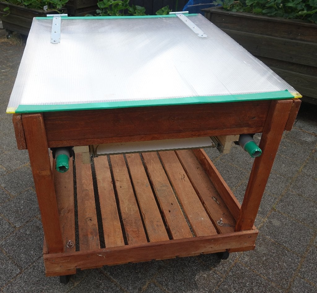 Oppot tafel/Zaaitafel, Ophalen, Nieuw, Vierkant, Hout