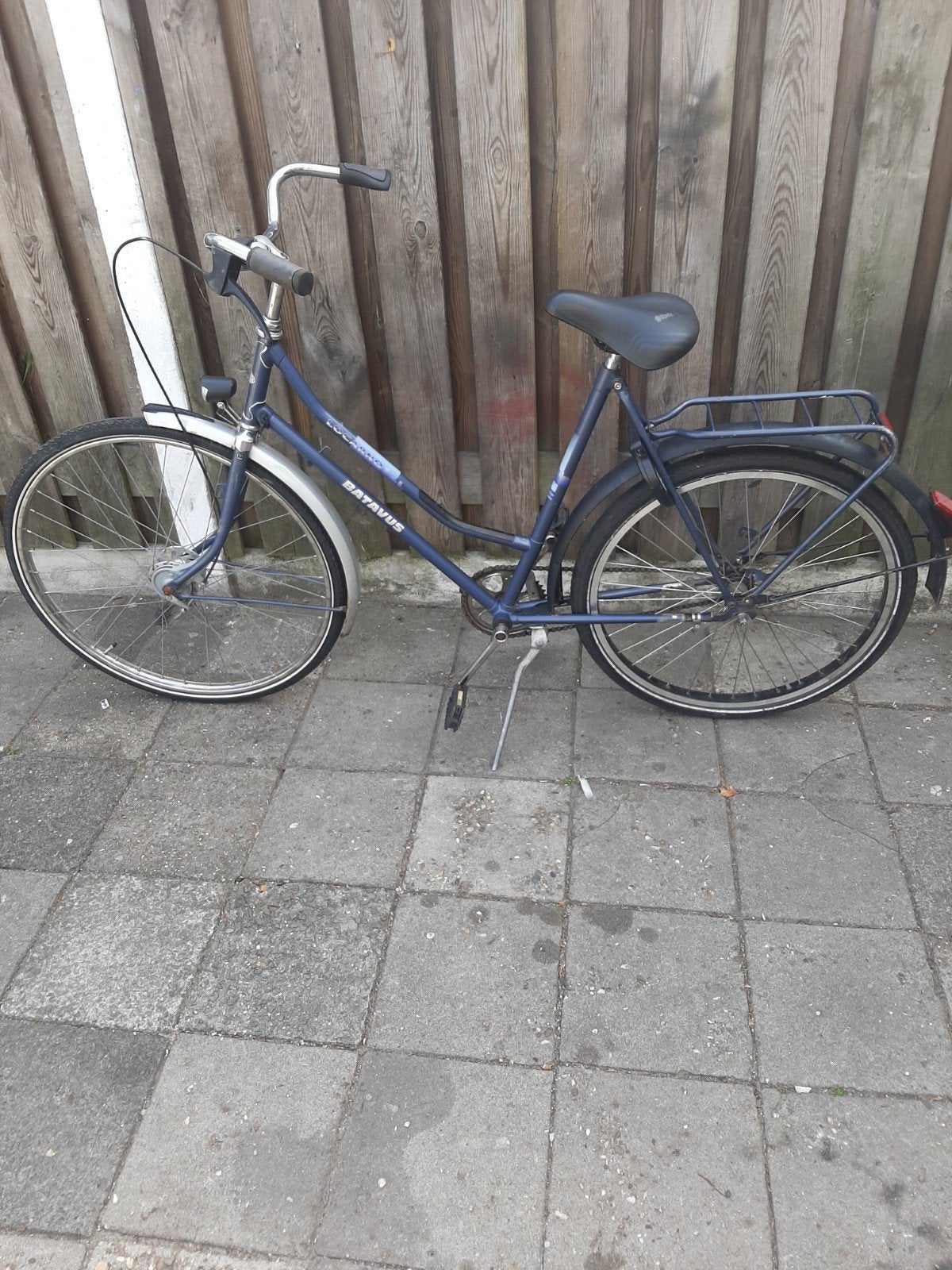 Batavus damesfiets, gebruikt, blauw, Terugtraprem, Batavus, Ophalen of Verzenden, 53 tot 56 cm