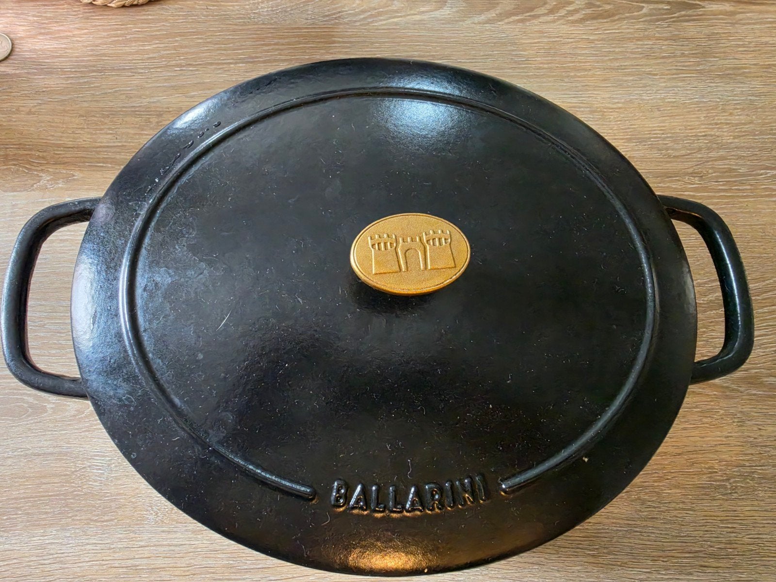 Ballarini Bellamonte Braadpan Ovaal 29cm - 4.5L Zwart, Huis en Inrichting, Ophalen of Verzenden, Zo goed als nieuw, Met deksel