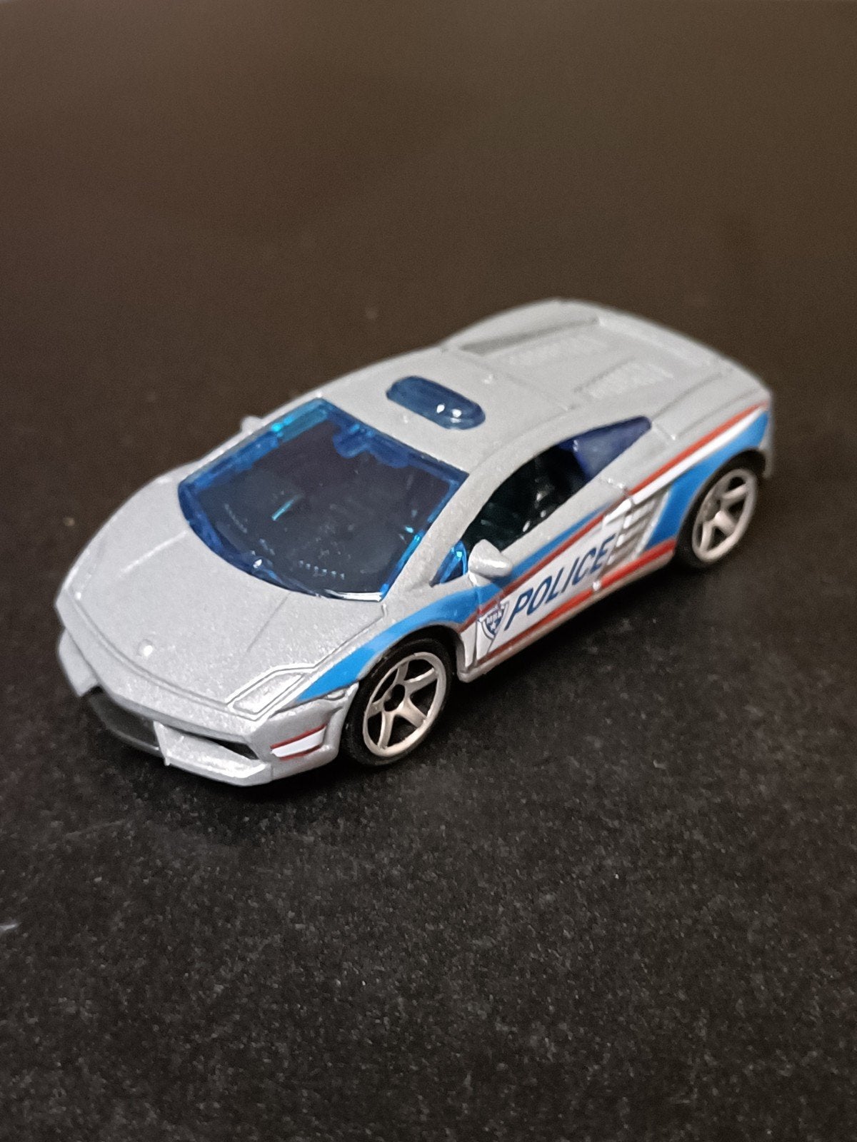 matchbox Lamborghini Gallardo Police - Zilver, Ophalen of Verzenden, Zo goed als nieuw