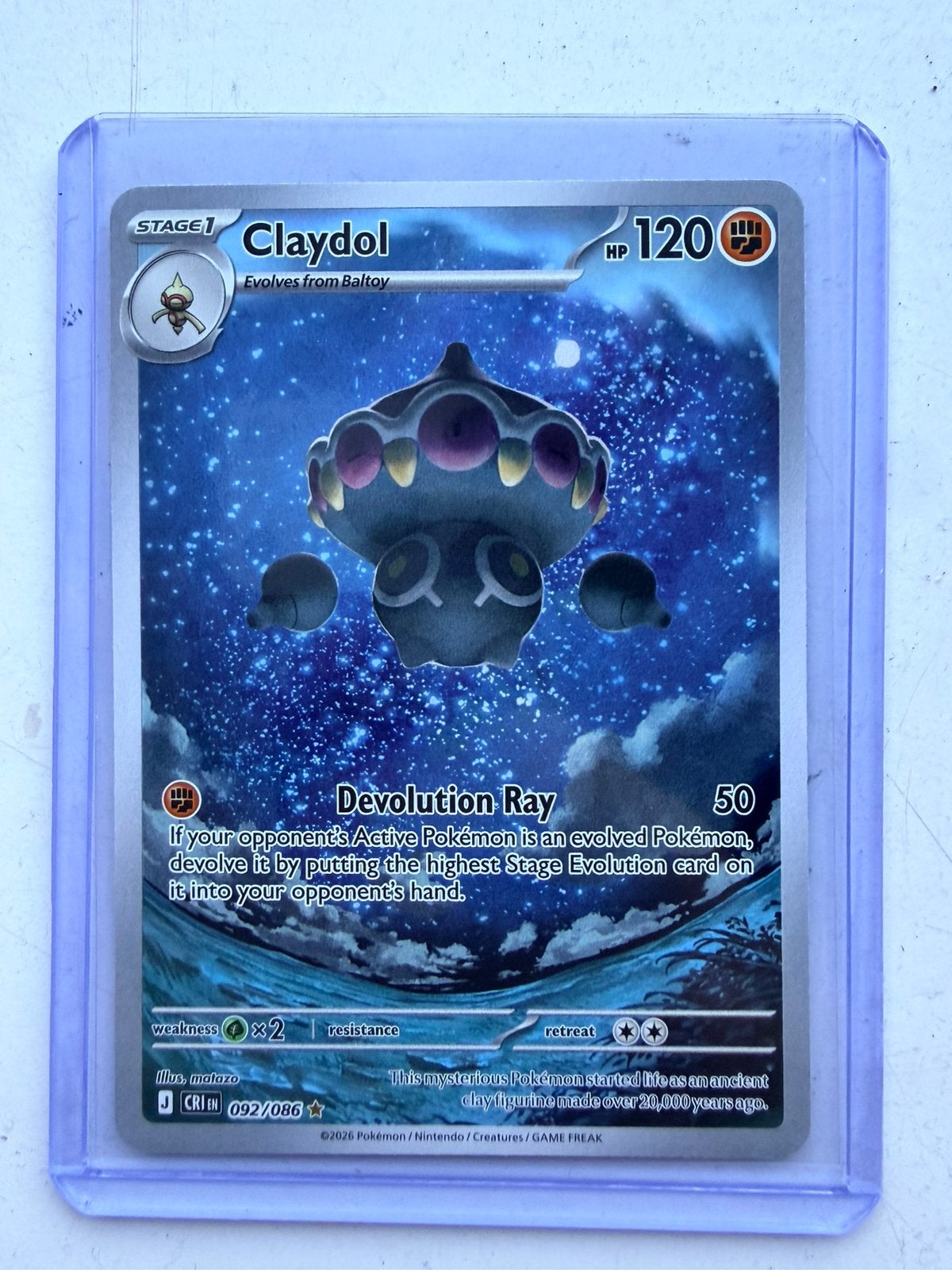 Claydol 092/086 Chaos Rising Pokemon, Ophalen of Verzenden, Nieuw, Losse kaart, Foil
