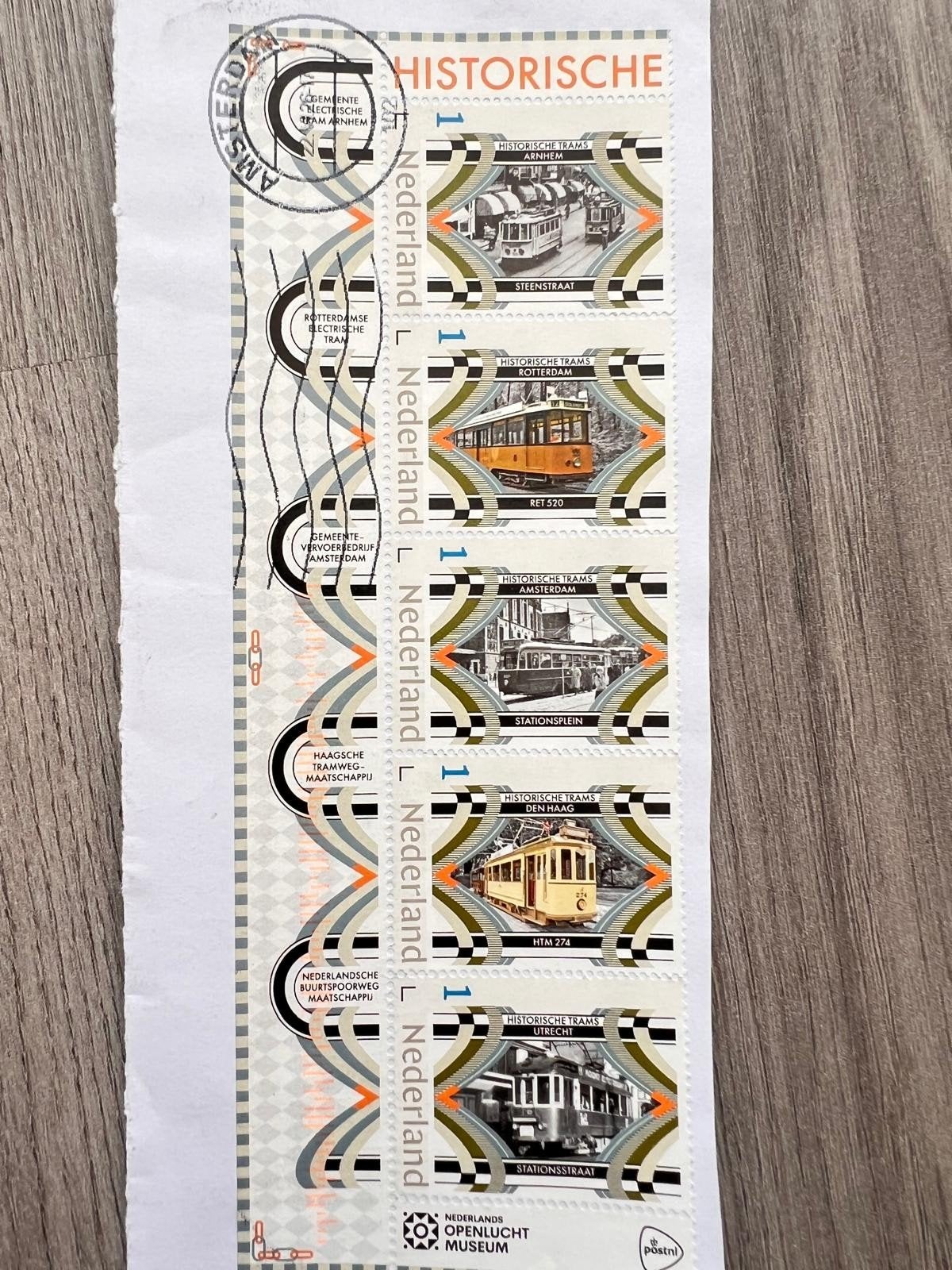 Nederland,  2025, Historische Trams L, Ophalen of Verzenden, Na 1940, Gestempeld