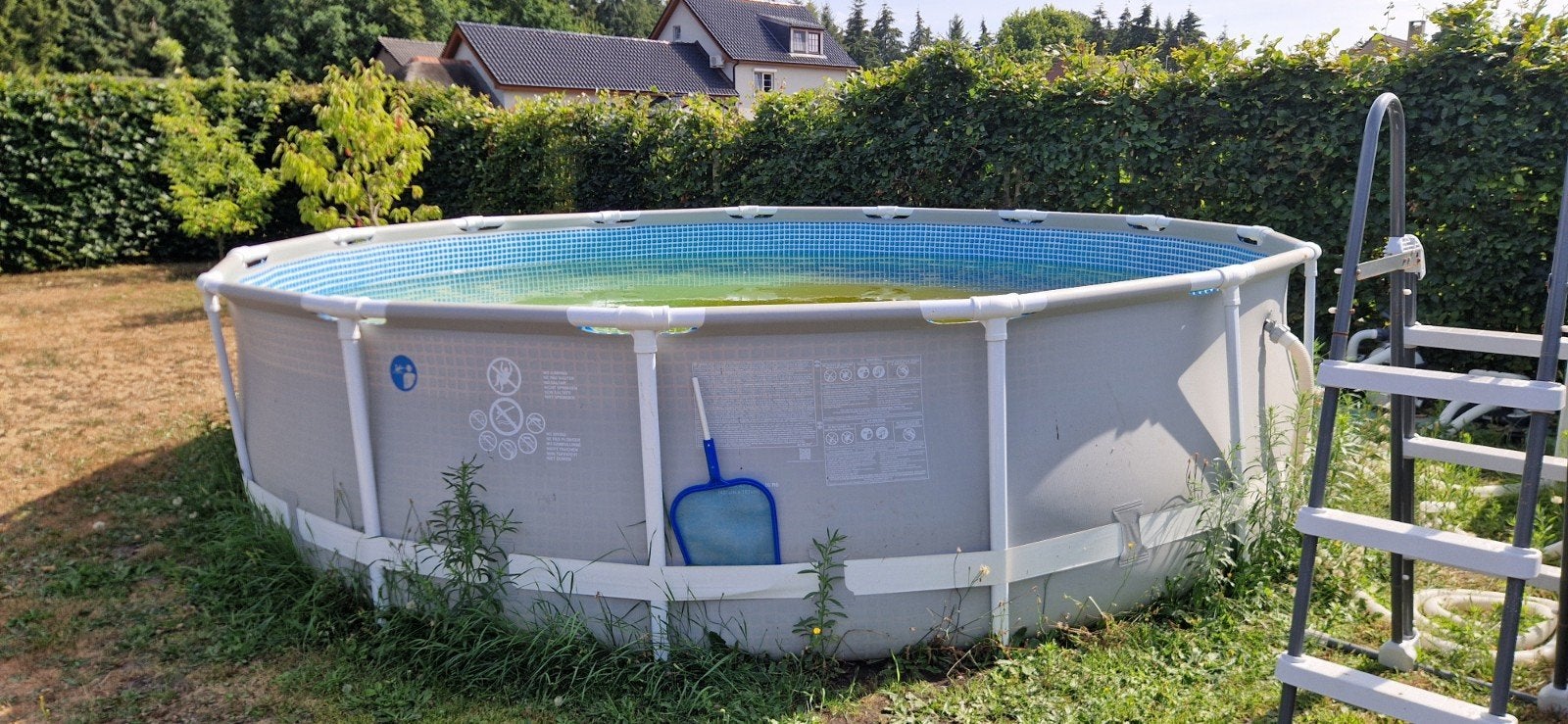Intex Zwembad (4.57m) met zandfilter en zoutwater chlorinato, Ophalen, Gebruikt, Rond, 300 cm of meer