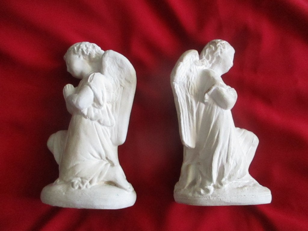 Twee Antieke Engeltjes hoog 18 cm ., Ophalen of Verzenden, Gebruikt