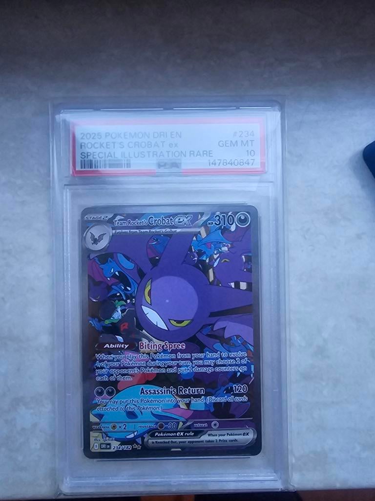 PSA 10 Team Rocket's Crobat ex Special Illustration Rare, Ophalen of Verzenden, Nieuw, Losse kaart
