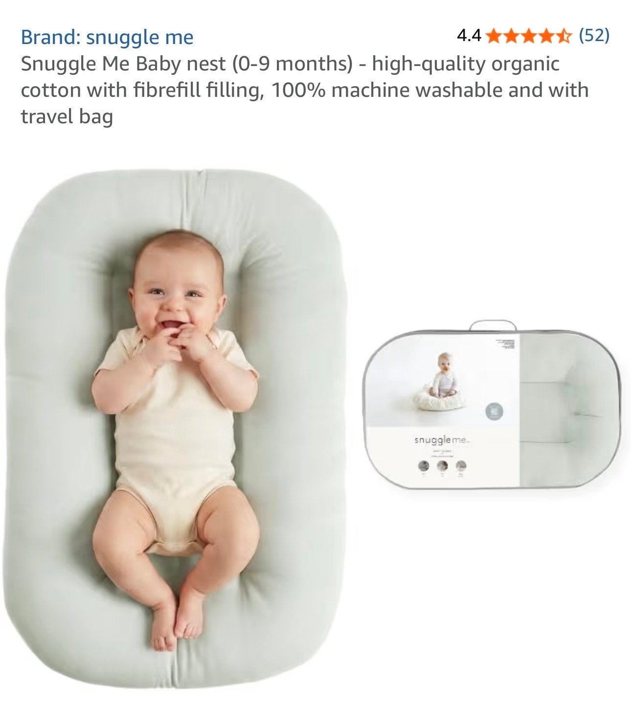 Snuggle Me Baby Nest (0-9 maanden) - Zo goed als nieuw, Ophalen, Zo goed als nieuw, Overige typen