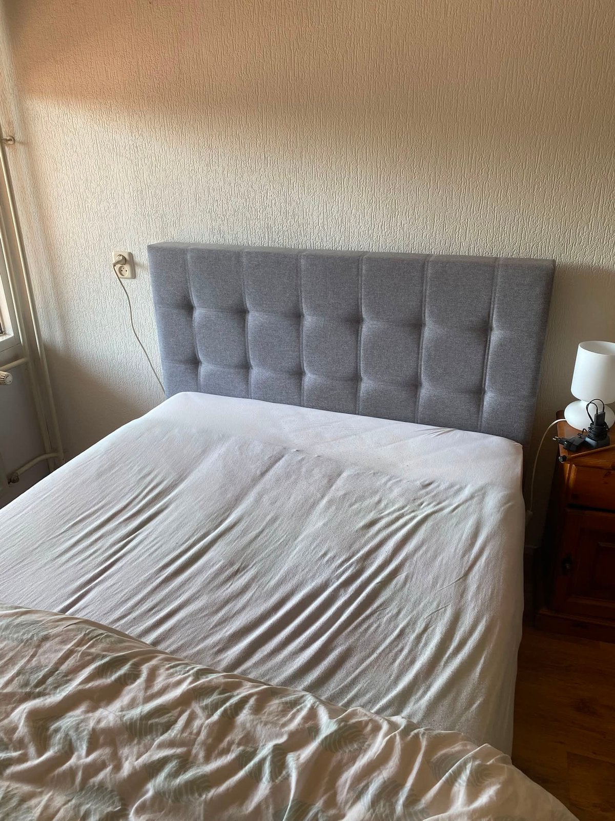 Nog zo goed als nieuwe boxspring van Leen Bakker, Ophalen, Zo goed als nieuw, Twijfelaar, 120 cm