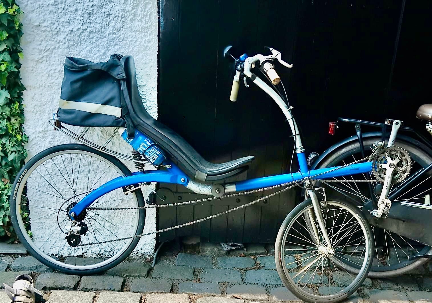 Ligfiets M5 met bagagedrager en tas, Gebruikt, Velgrem, Bovenstuur, Ophalen