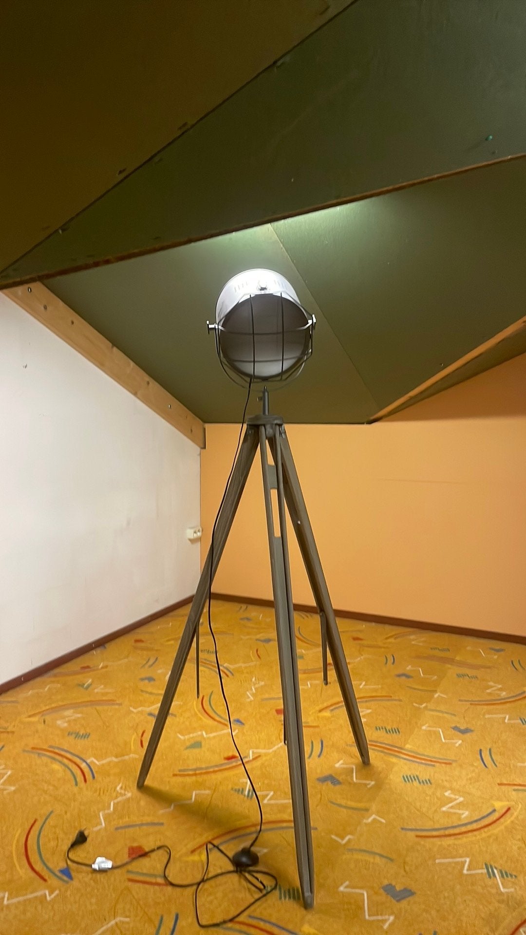 Vintage Studio Lamp op Statief - Industriële Stijl, Ophalen, Gebruikt, Metaal, 150 tot 200 cm