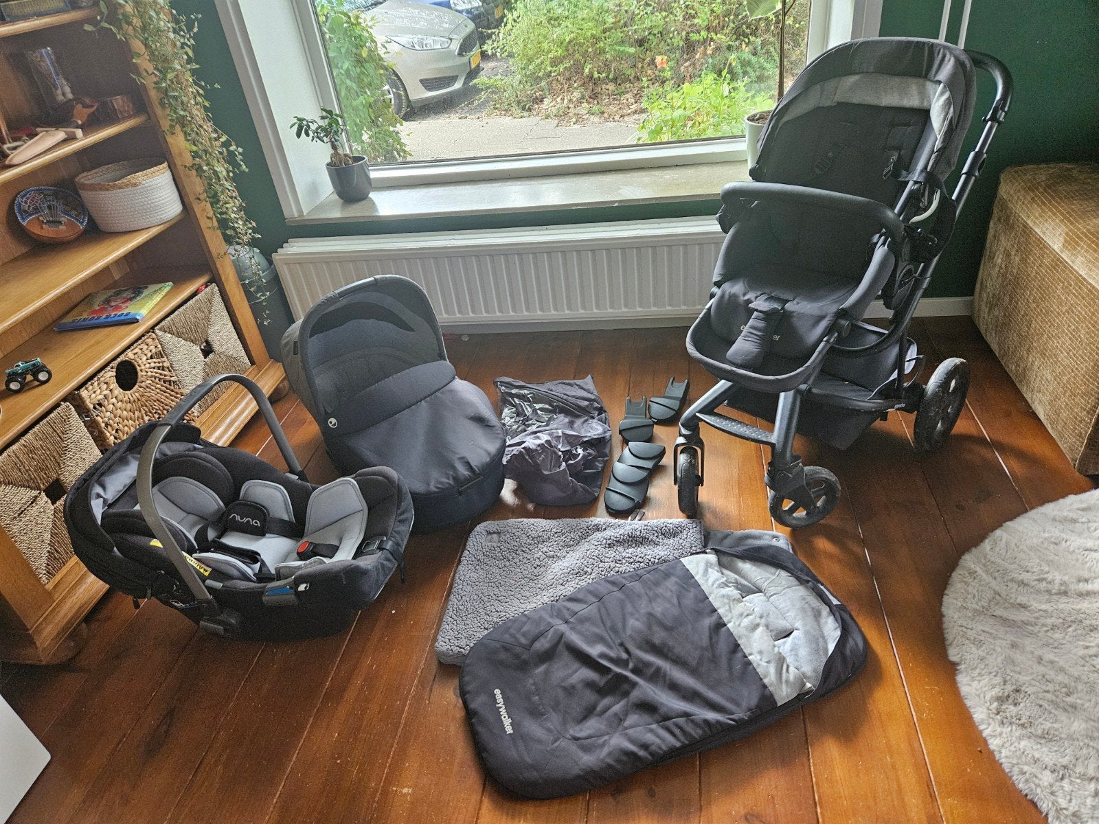 MOET NU WEG! Easywalker Kinderwagen Set met Wieg en Nuna Pip, Gebruikt, Met autostoeltje, Combiwagen, Ophalen