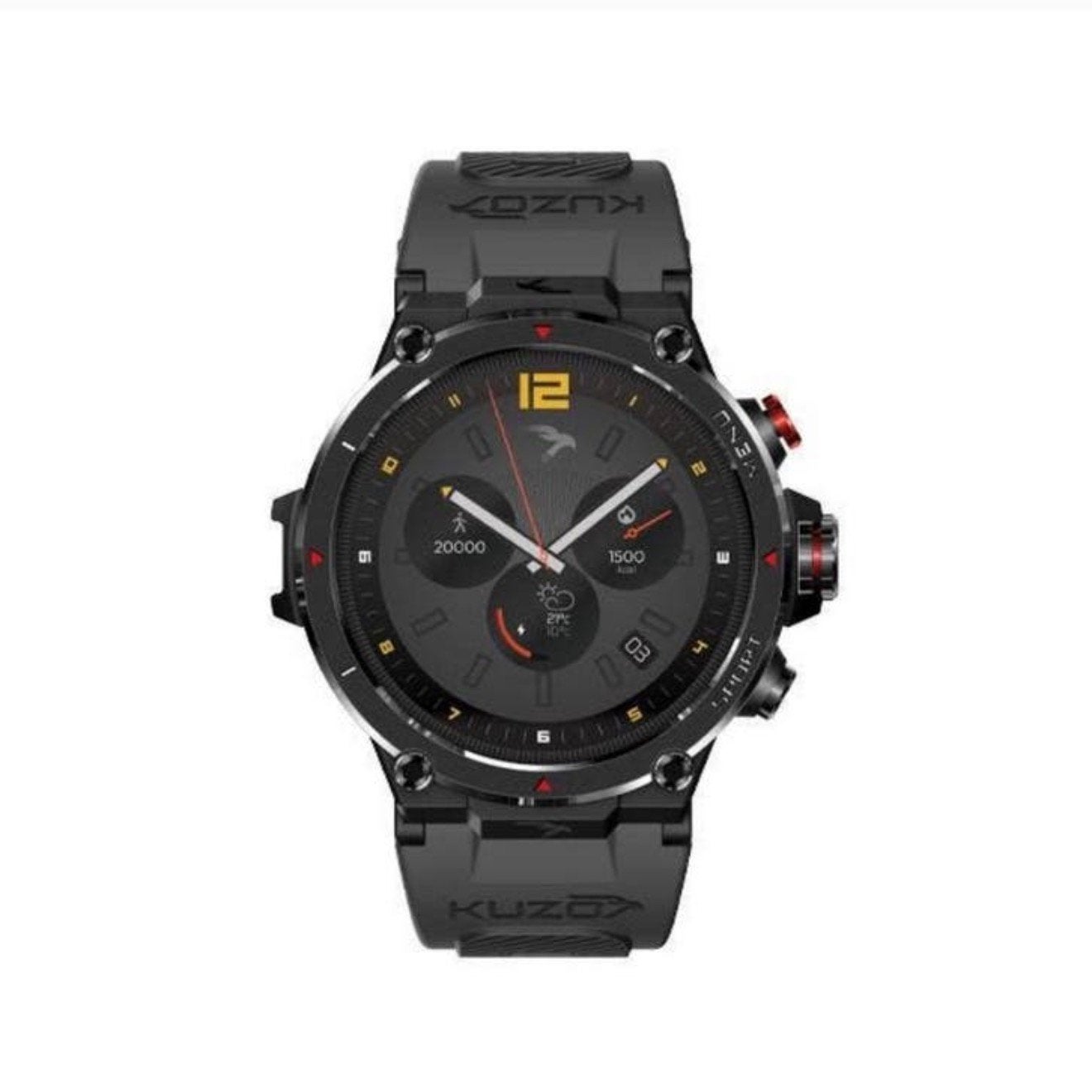 Kuzo II FS-2 FS2 Smartwatch zwart GPS AMOLED | Nieuw Sealed, Zwart, Nieuw, Ophalen of Verzenden, H