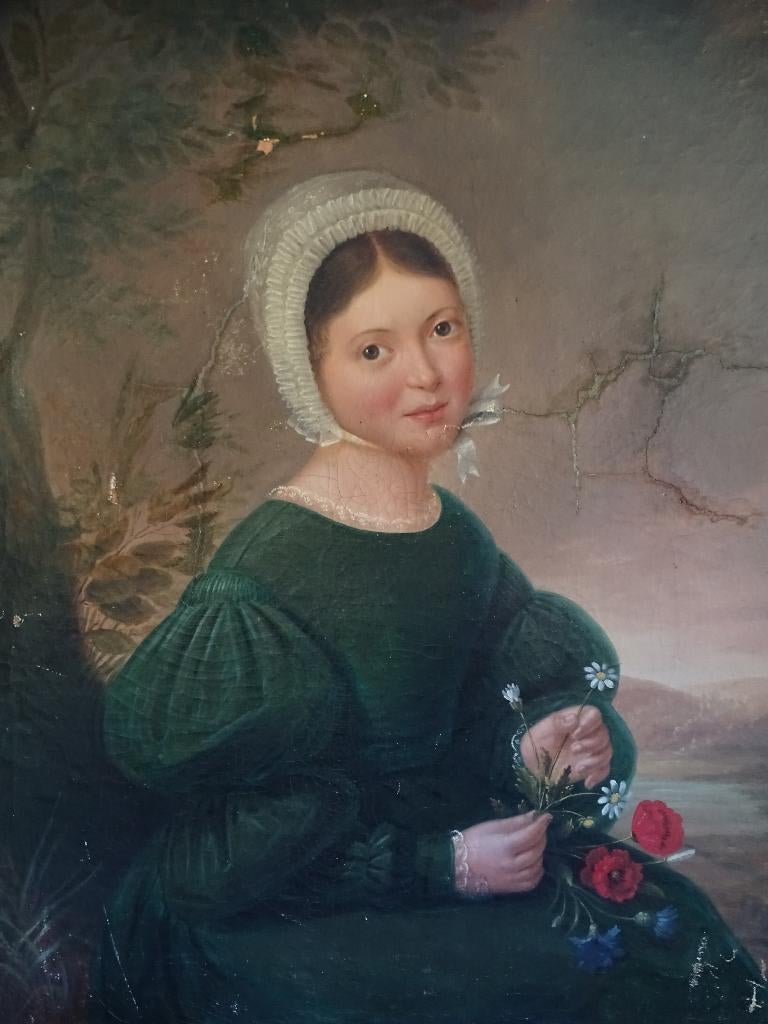 Oud schilderij op doek, Ophalen of Verzenden