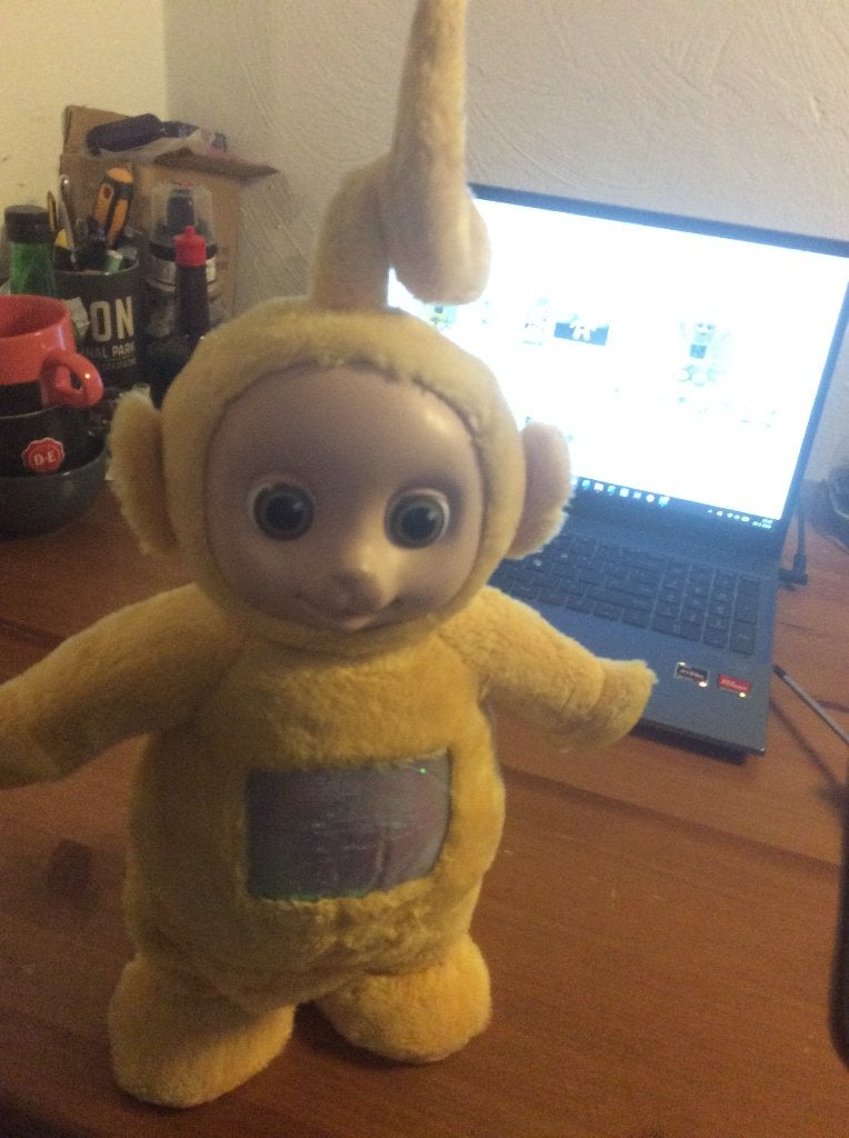 Vintage bewegende LaaLaa teletubbie knuffel. Niet werkend, Ophalen of Verzenden, Gebruikt