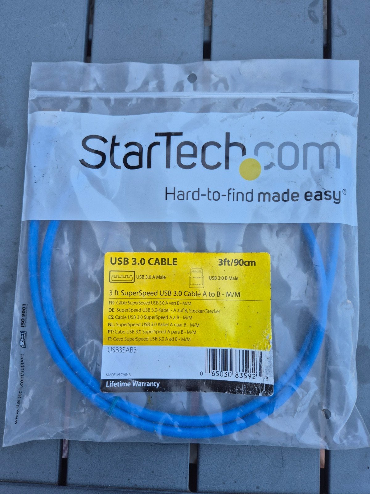 StarTech USB3.0A naar USB3.0B M/M, Ophalen of Verzenden, Nieuw, Minder dan 2 meter, Overige kabels