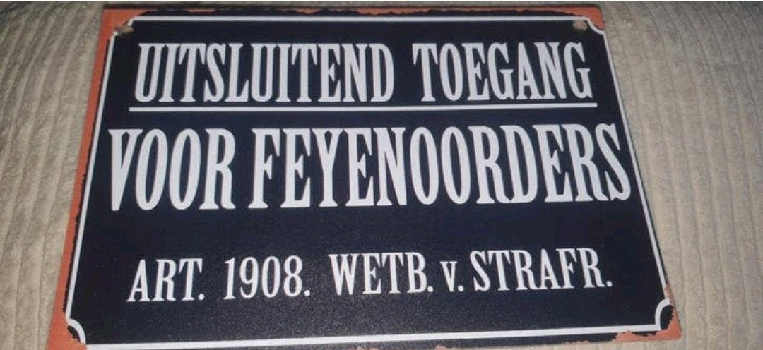 Authentiek feyenoord wandbord, vervaardigd uit hout., Verzamelen, Ophalen of Verzenden, Feyenoord, Overige typen