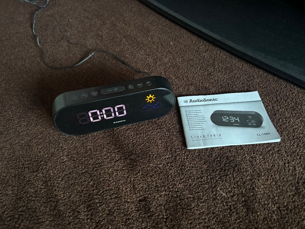 AudioSonic CL-1489 wekkerradio met weerindicatie, Witgoed en Apparatuur, Ophalen, Zo goed als nieuw, Digitaal