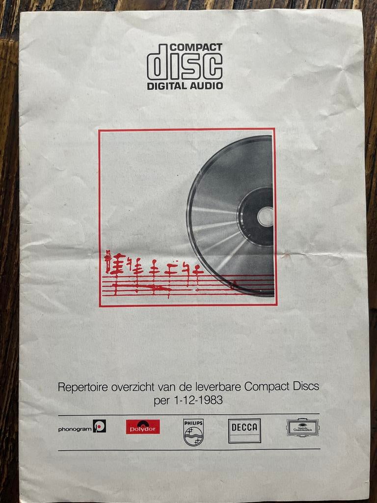 Repertoire overzicht Compact Discs per 1-12-1983, Ophalen of Verzenden, Modernisme tot heden, Gebruikt, Overige typen