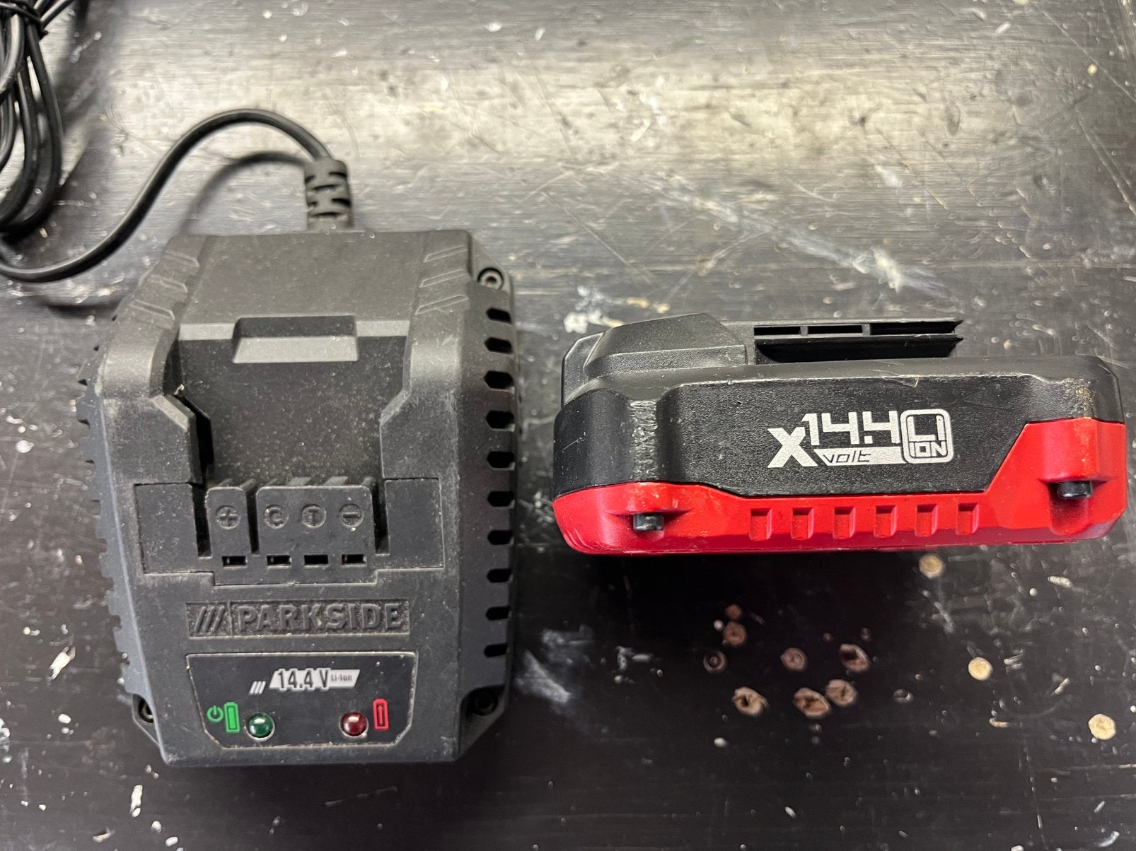 Parkside 14,4 volt accu met oplader, Ophalen, Gebruikt, Minder dan 400 watt, Boor- en Schroefmachine