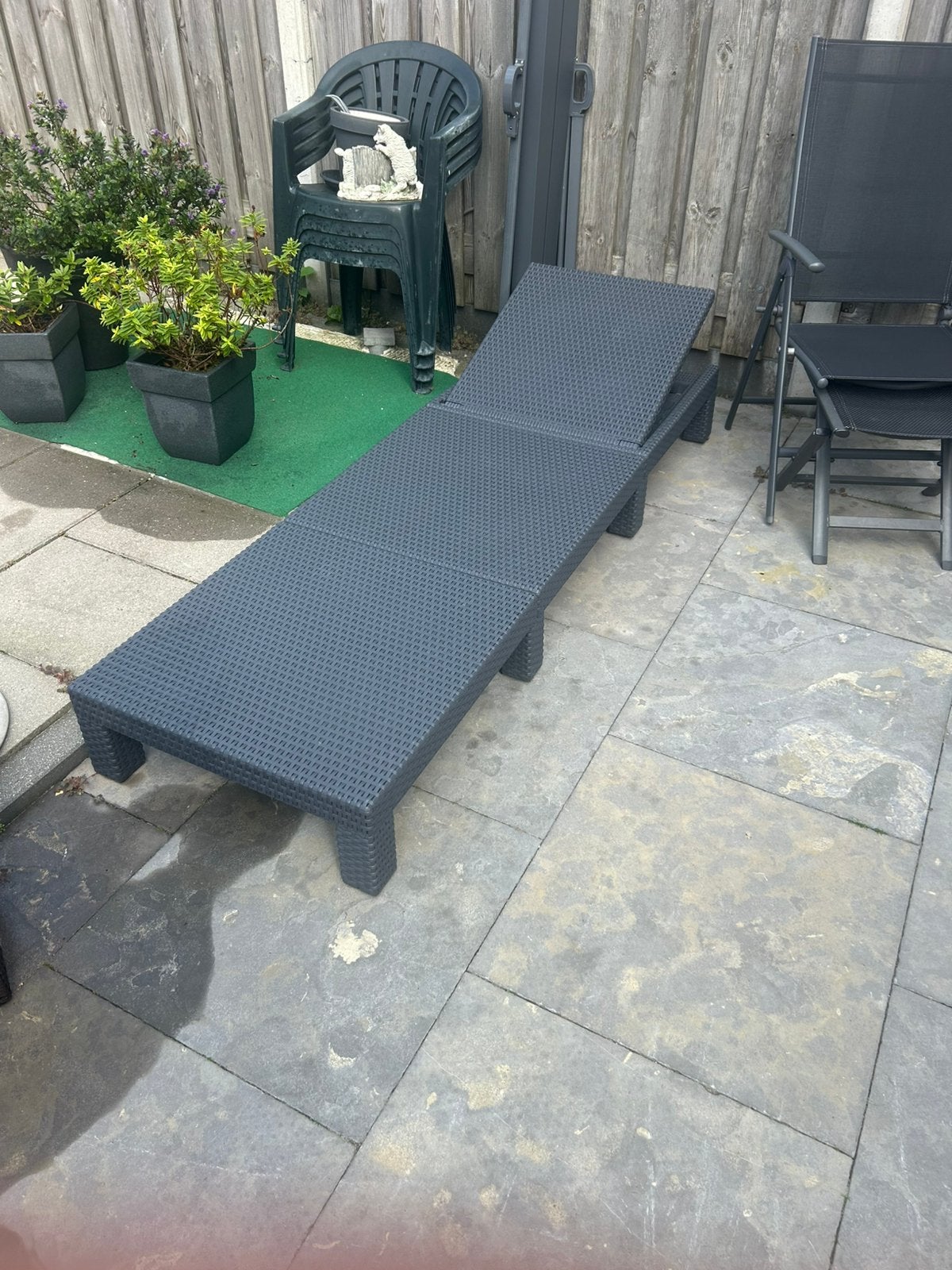 Te koop kunststof ligbed, Tuin en Terras, Ophalen, Zo goed als nieuw, Kunststof
