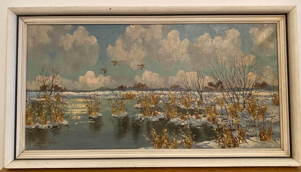Vintage olieverfschilderij van Svend Jensen, Ophalen