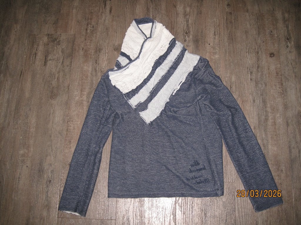 Desigual blauwe trui met grote kraag maat XL, Blauw, Maat 46/48 (XL) of groter, Ophalen of Verzenden, Desigual