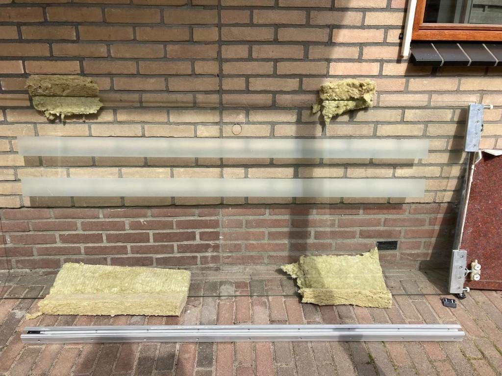 Glazen roldeur veiligheidglas, Ophalen, 80 tot 120 cm, Overige typen, 160 cm of meer