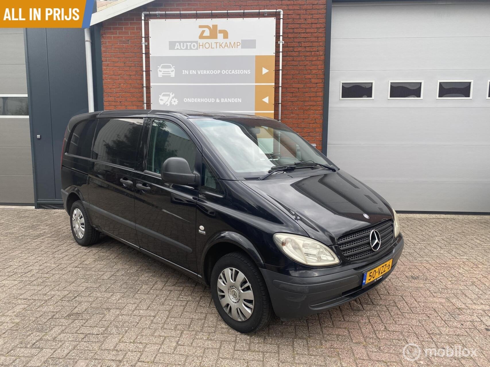 Mercedes Vito Bestel 109 CDI Amigo AIRCO + APK, Zwart, 2000 kg, Bedrijf, Euro 4