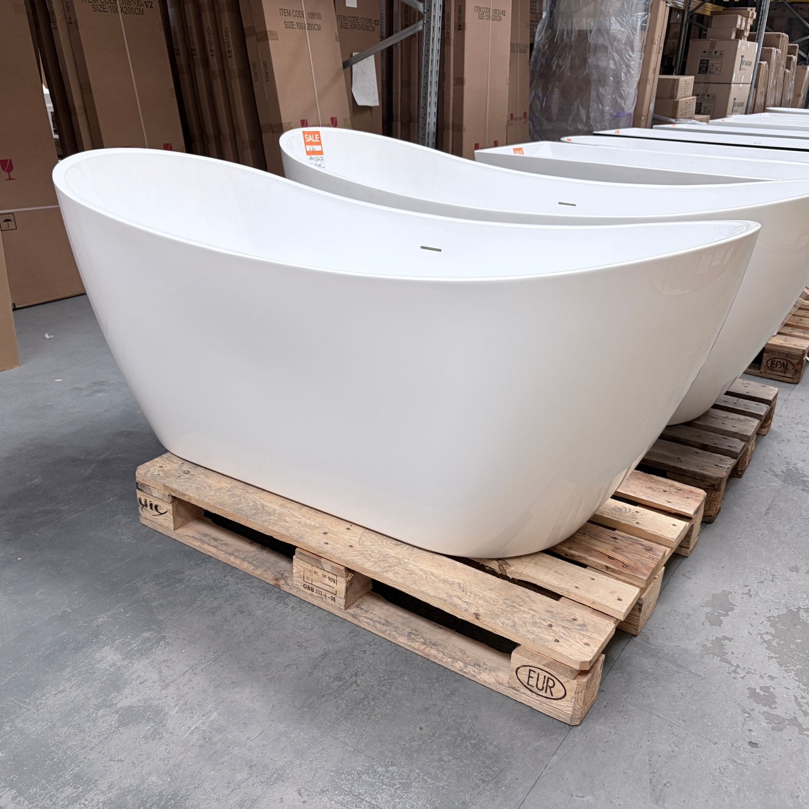LAATSTE STUK! Vrijstaand Ligbad Glans Wit | 170 cm Bad nr475, Ophalen of Verzenden, Nieuw