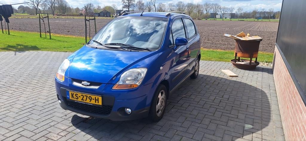 Chevrolet Matiz 1.0 2008 Blauw wk 19 verkopen is € 1200,-, Auto's, Voorwielaandrijving, Stof, 600 kg, Handgeschakeld