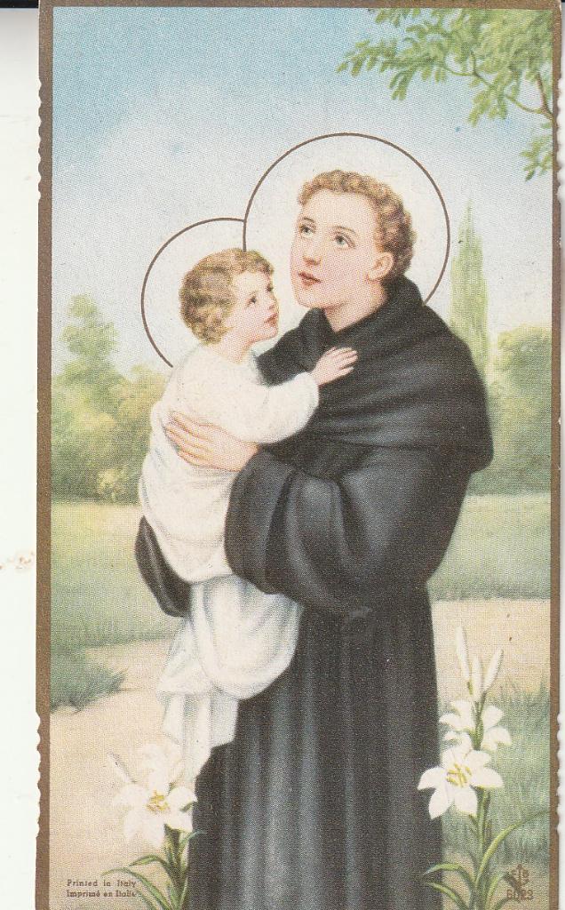 Prentje van de heilige Antonius van Padua, Ophalen of Verzenden, Zo goed als nieuw, Kaart of Prent, Christendom | Katholiek
