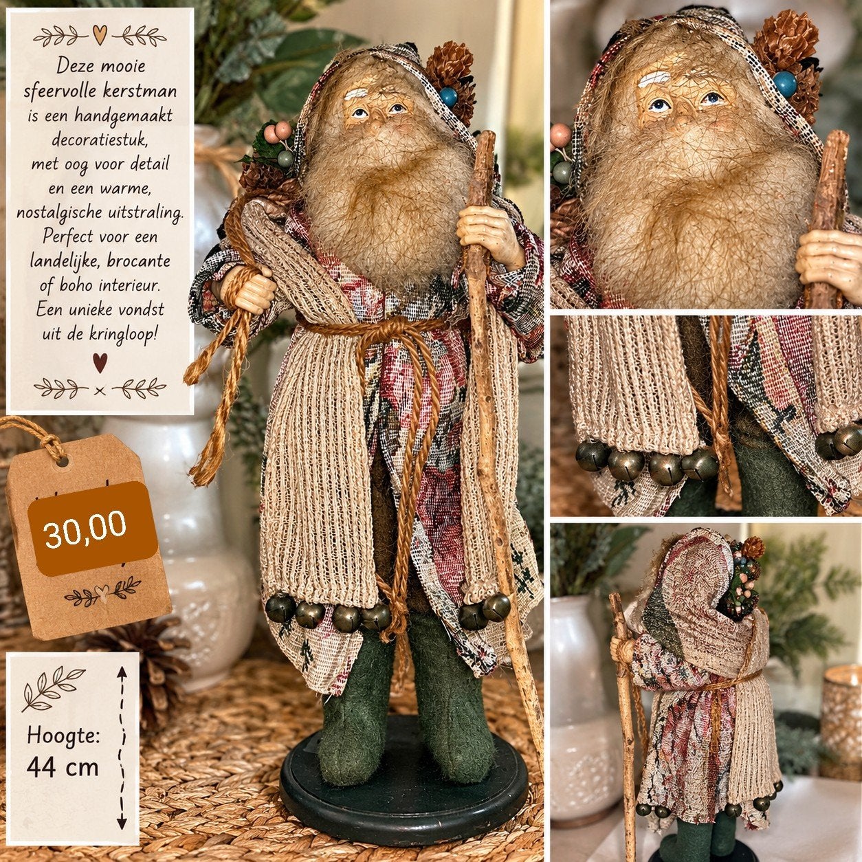 vintage kerstman, Ophalen of Verzenden