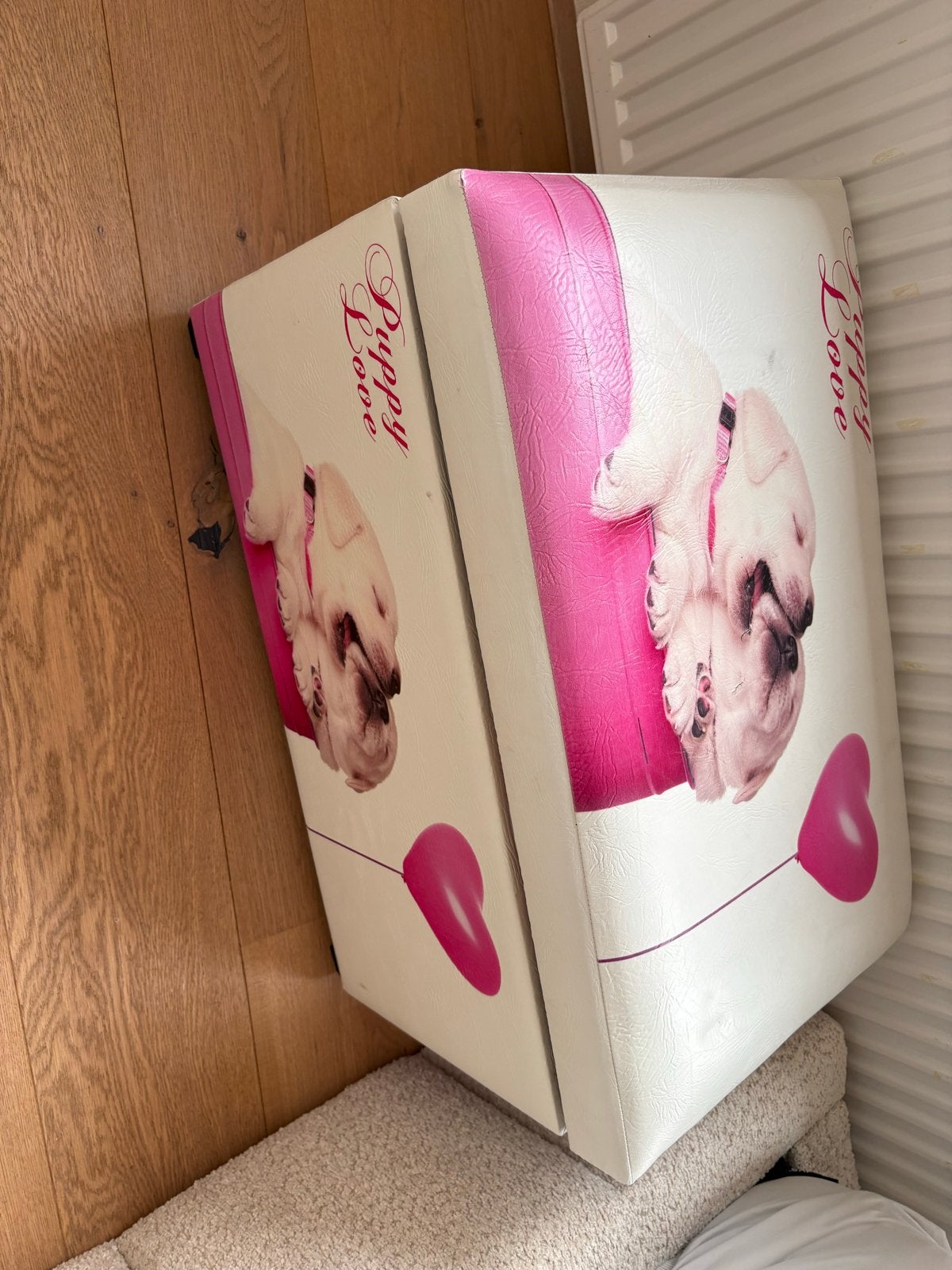 Opbergbankje 'Puppy Love' met opbergruimte, Ophalen, Gebruikt